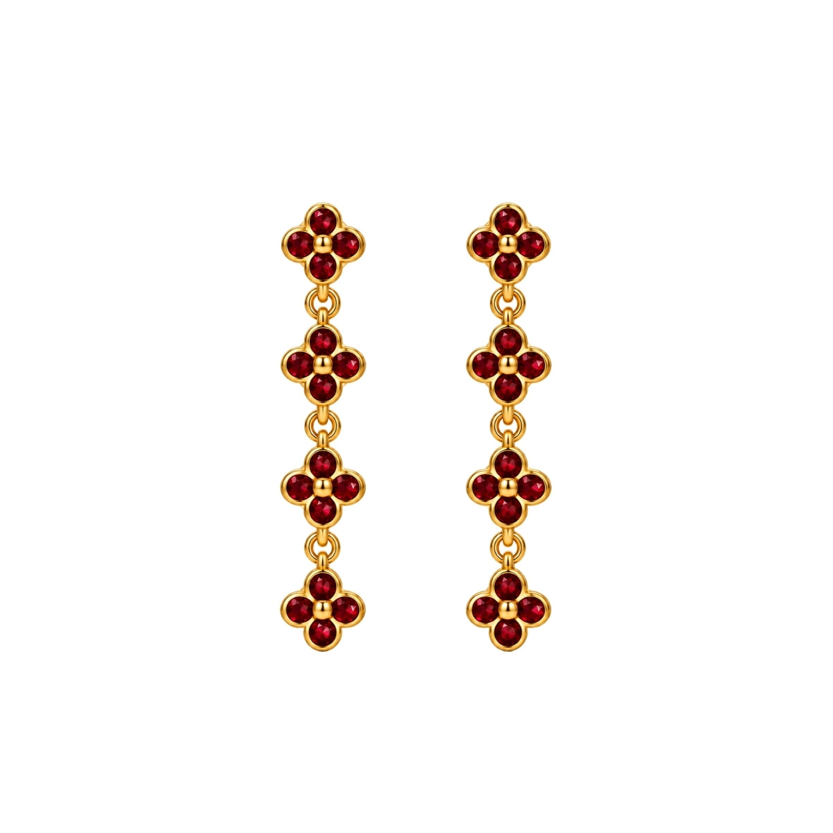 QUATTRO FIORE GARDENIA DANGLE EARRINGS