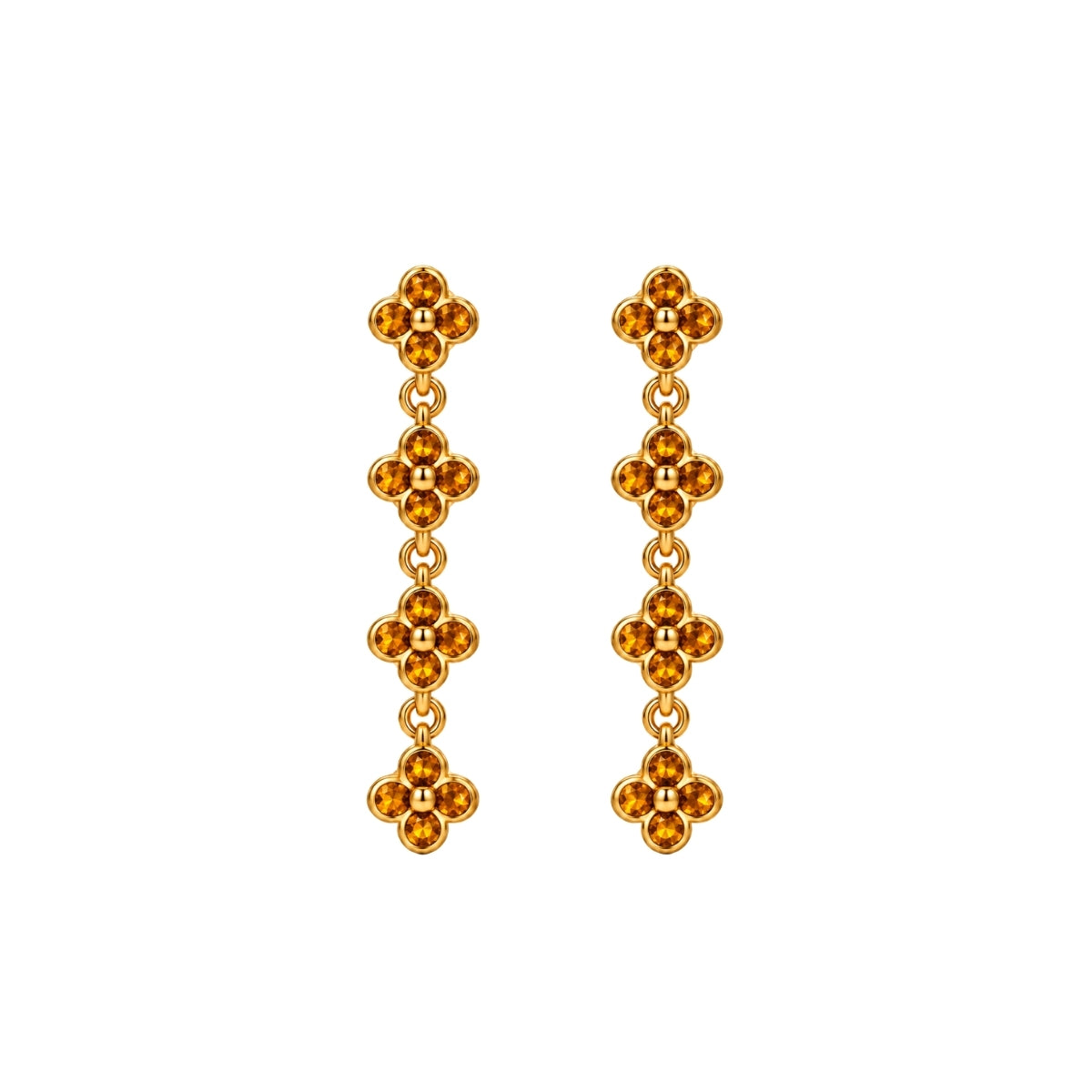 QUATTRO FIORE GARDENIA DANGLE EARRINGS