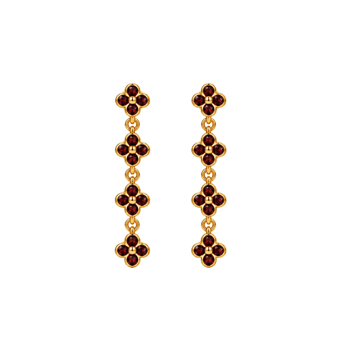 QUATTRO FIORE GARDENIA DANGLE EARRINGS