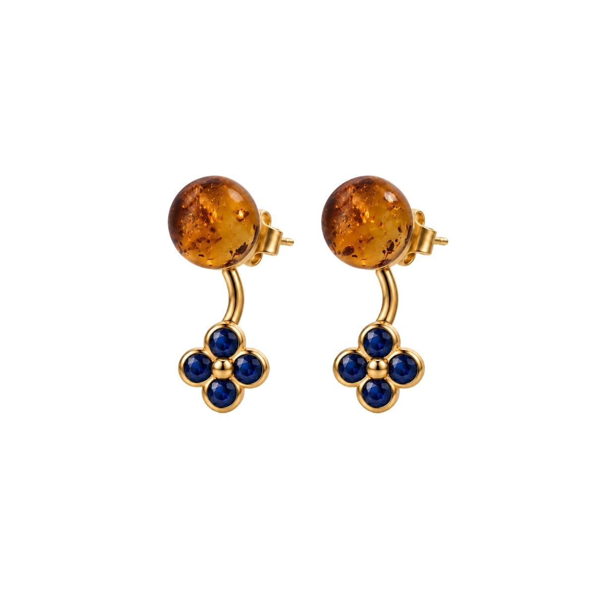 AMBER FIORE STUDS