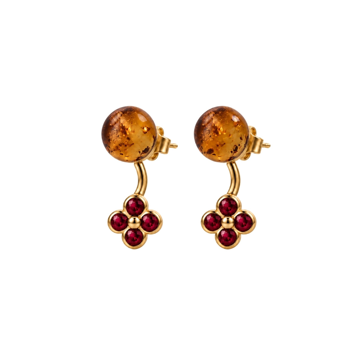 AMBER FIORE STUDS