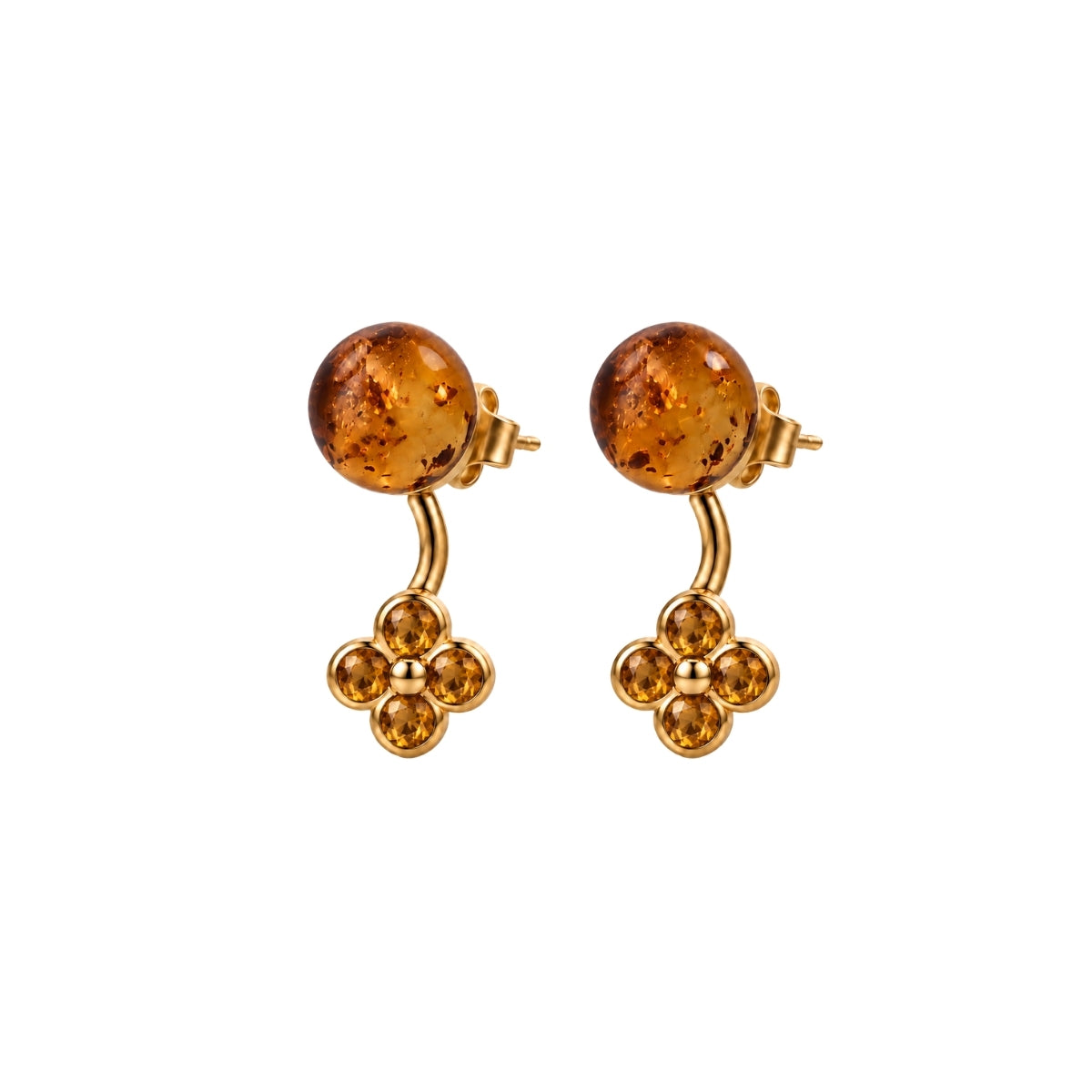 AMBER FIORE STUDS