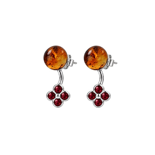 AMBER FIORE STUDS