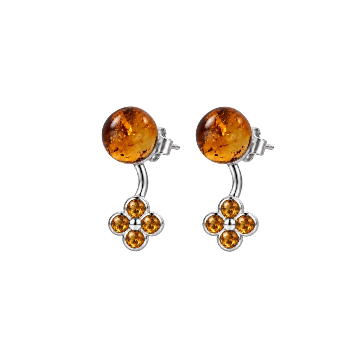 AMBER FIORE STUDS