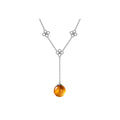 AMBER TRIPLE FIORE BEVELED NECKLACE